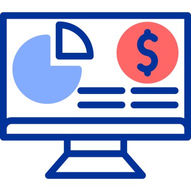 finansal rapor simgesi vektör illüstrasyonu