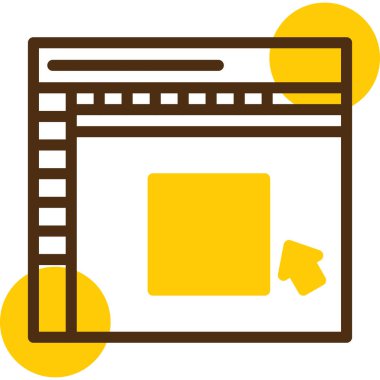 Web düzeni vektör rengi modern simge