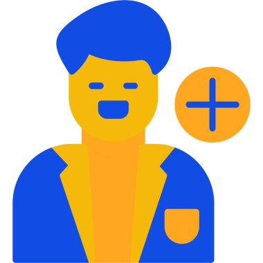 Sarı gömlekli bir adamın vektör çizimi