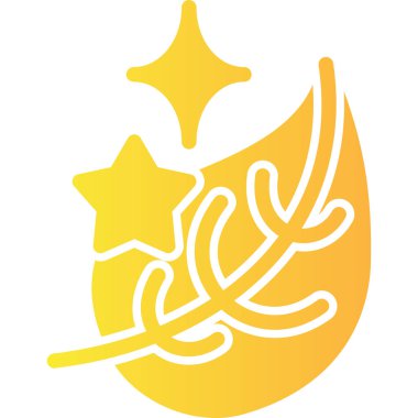 Taçlı bir yıldız ikonunun sevimli ve renkli vektör çizimi