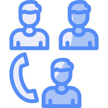 Doldurulmuş dış hat biçiminde çağrı merkezi iletişim simgesi