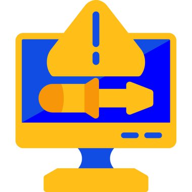 Düz İki Renk Ağ simgesi, vektör illüstrasyonu