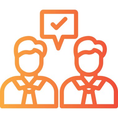 Takım çalışması. Web simgesi basit illüstrasyon