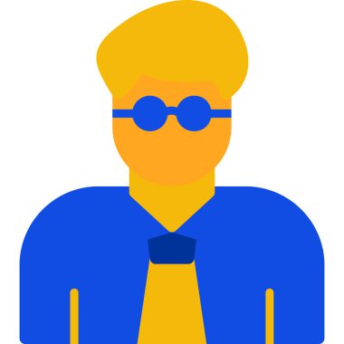 İş adamı simgesi, vektör illüstrasyonu