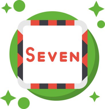 yedi işaret simgesi, vektör illüstrasyonu