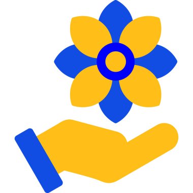 Çiçek. Web simgesi basit illüstrasyon