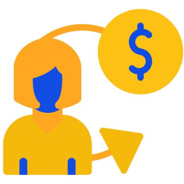 Para için. Web simgesi basit illüstrasyon