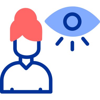 İnsan gözü simgesinin vektör illüstrasyonu