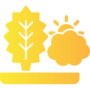 Tek bir izole ağacın vektör çizimi