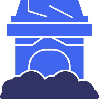 Bina. Web simgesi basit illüstrasyon