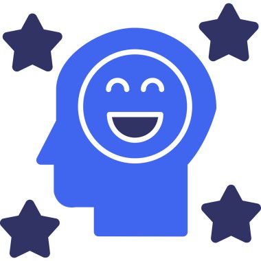 Mutluyum. Web simgesi basit illüstrasyon