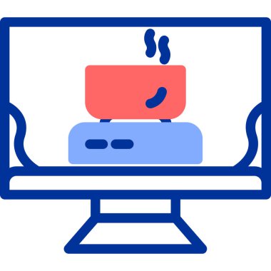 Bilgisayar. Web simgesi basit tasarım