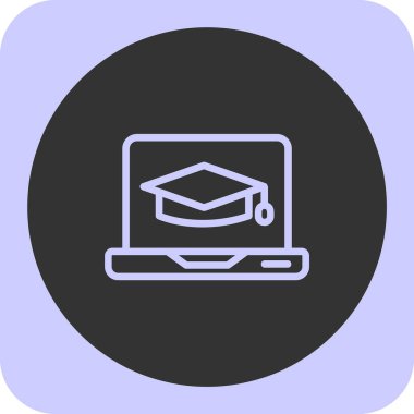 çevrimiçi eğitim vektörü simgesi