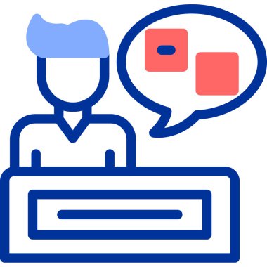 Sohbet simgesinin vektör illüstrasyonu