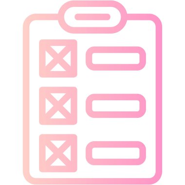 Kontrol listesi. Web simgesi basit illüstrasyon