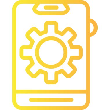 cep telefonu ayarları simgesi, vektör tasarımı