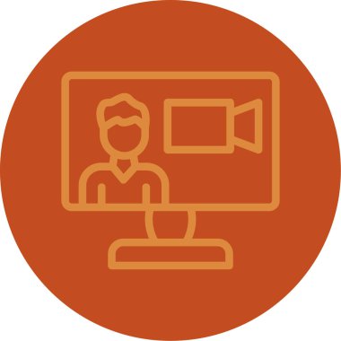 Bilgisayar. Web simgesi basit illüstrasyon