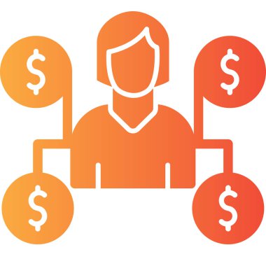 iş düz vektör simgesi