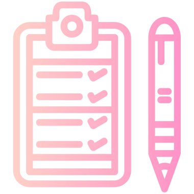 Kontrol listesi. Web simgesi basit illüstrasyon