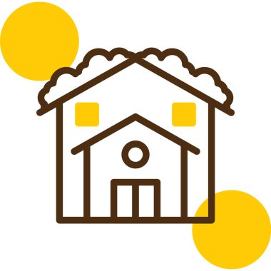 Bir ev simgesinin vektör illüstrasyonu