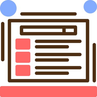 Basit web ve mobil vektör simgesi