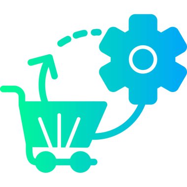 Sepet ikonu vektör illüstrasyonu