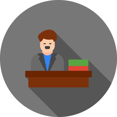 Bir iş adamı ikonunun düz tasarımı. vektör illüstrasyonu