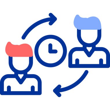 Zaman yönetimi renk ikonu vektör illüstrasyonu