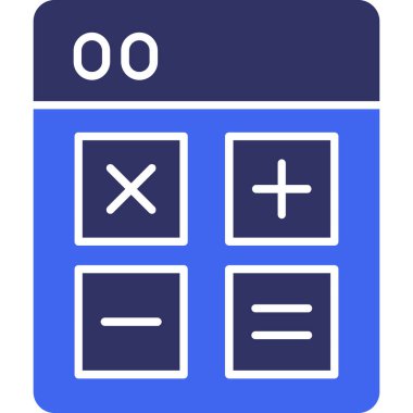 Hesap makinesi. Web simgesi basit illüstrasyon