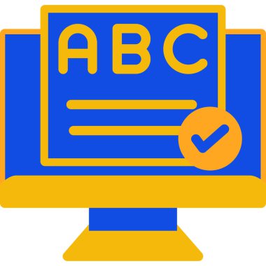 Dizüstü bilgisayar simgesi vektör çizimi