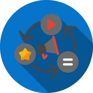 Pazarlama. Web simgesi basit illüstrasyon