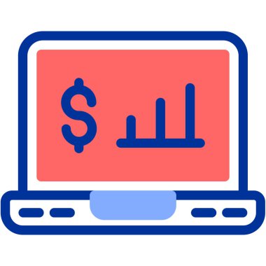 Çevrimiçi Para. Basit illüstrasyon