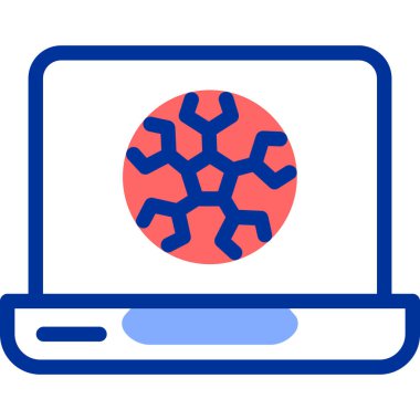 Virüs dizüstü bilgisayar simgesi - ana hat biçimi