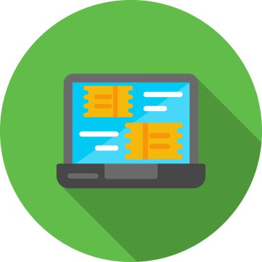 Bilgisayar kodlama vektör simgesi. Basit resimleme