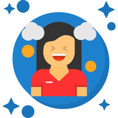 Ay kafalı kadın ve yıldız vektör çizimi tasarımı