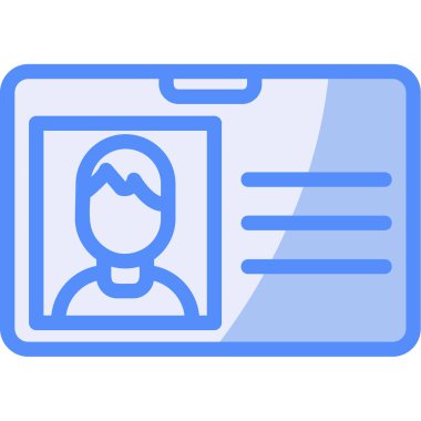 ID kart simgesi vektör illüstrasyonu