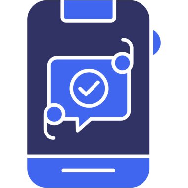 Mesaj var. Web simgesi basit illüstrasyon