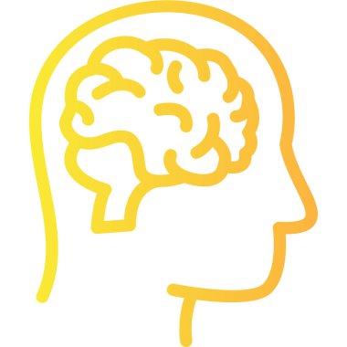 beyin ikonu vektör illüstrasyonu