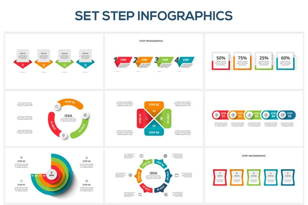 Szablon Infograficzny Dla Sieci Biznesu Prezentacji Ilustracji Wektorowej Wizualizacja Danych — Wektor stockowy