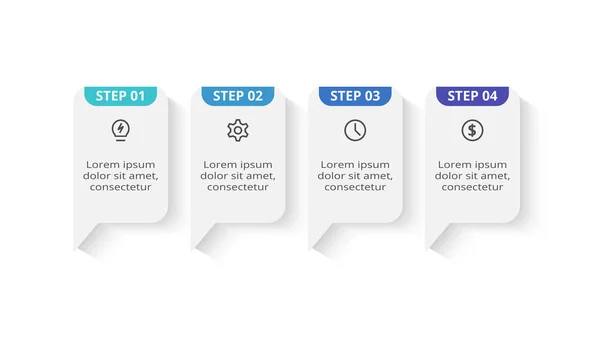 Creatief Concept Voor Infographic Met Stappen Opties Onderdelen Processen — Stockvector