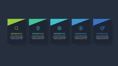 Dikdörtgen bilgi. İş veri görselleştirmesi.