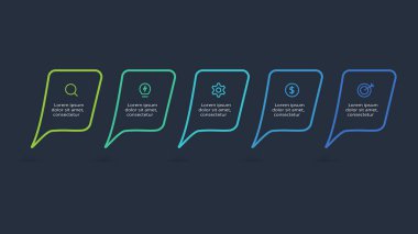 Dikdörtgen bilgi. İş veri görselleştirmesi.