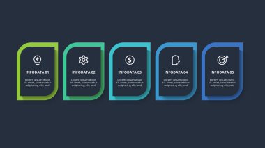 Dikdörtgen bilgi. İş veri görselleştirmesi.