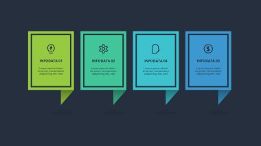 Dikdörtgen bilgi. İş veri görselleştirmesi.