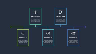 Dikdörtgen bilgi. İş veri görselleştirmesi.