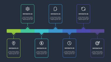 Dikdörtgen bilgi. İş veri görselleştirmesi.