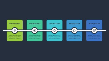 Dikdörtgen bilgi. İş veri görselleştirmesi.