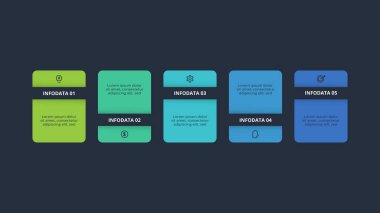 Dikdörtgen bilgi. İş veri görselleştirmesi.