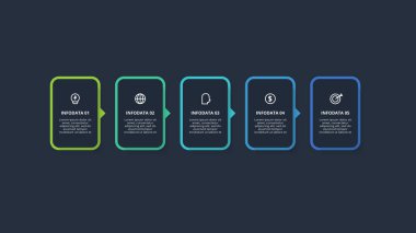 Dikdörtgen bilgi. İş veri görselleştirmesi.