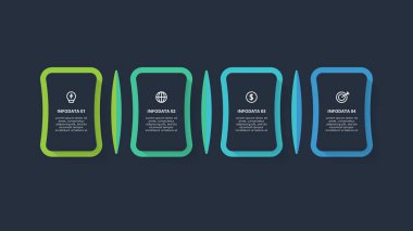 Dikdörtgen bilgi. İş veri görselleştirmesi.